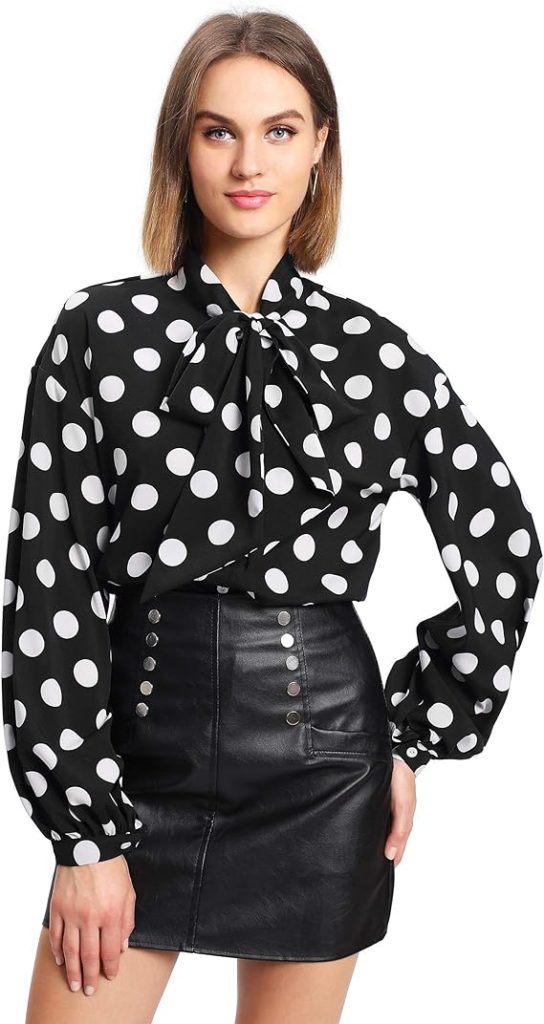 polka dot blouse