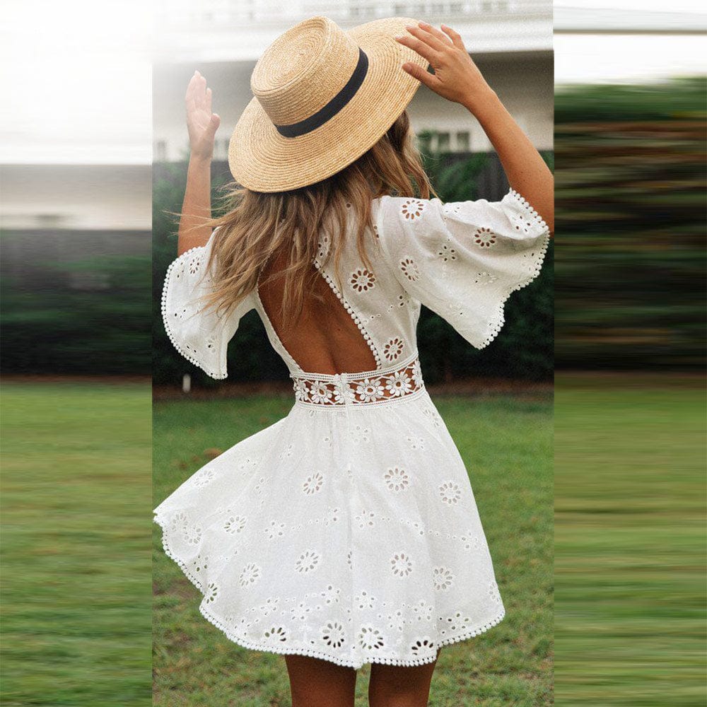 white summer dress