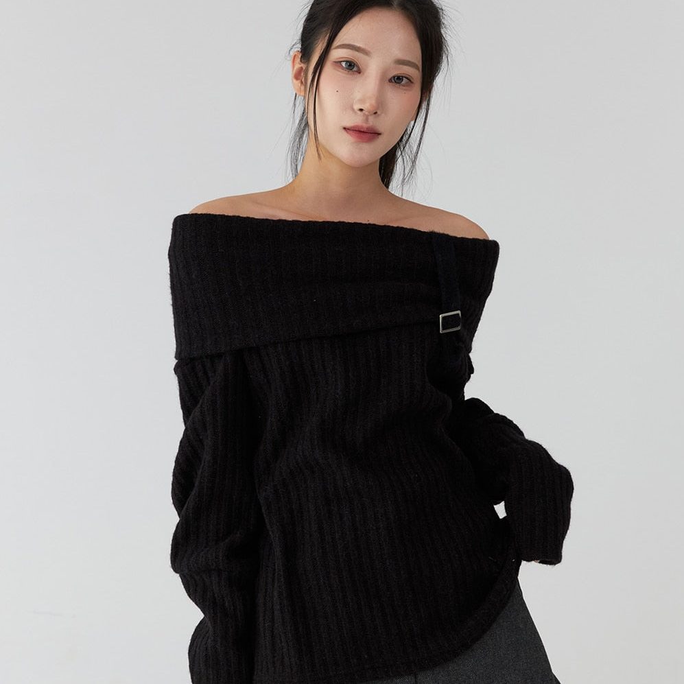 off shoulder sweater