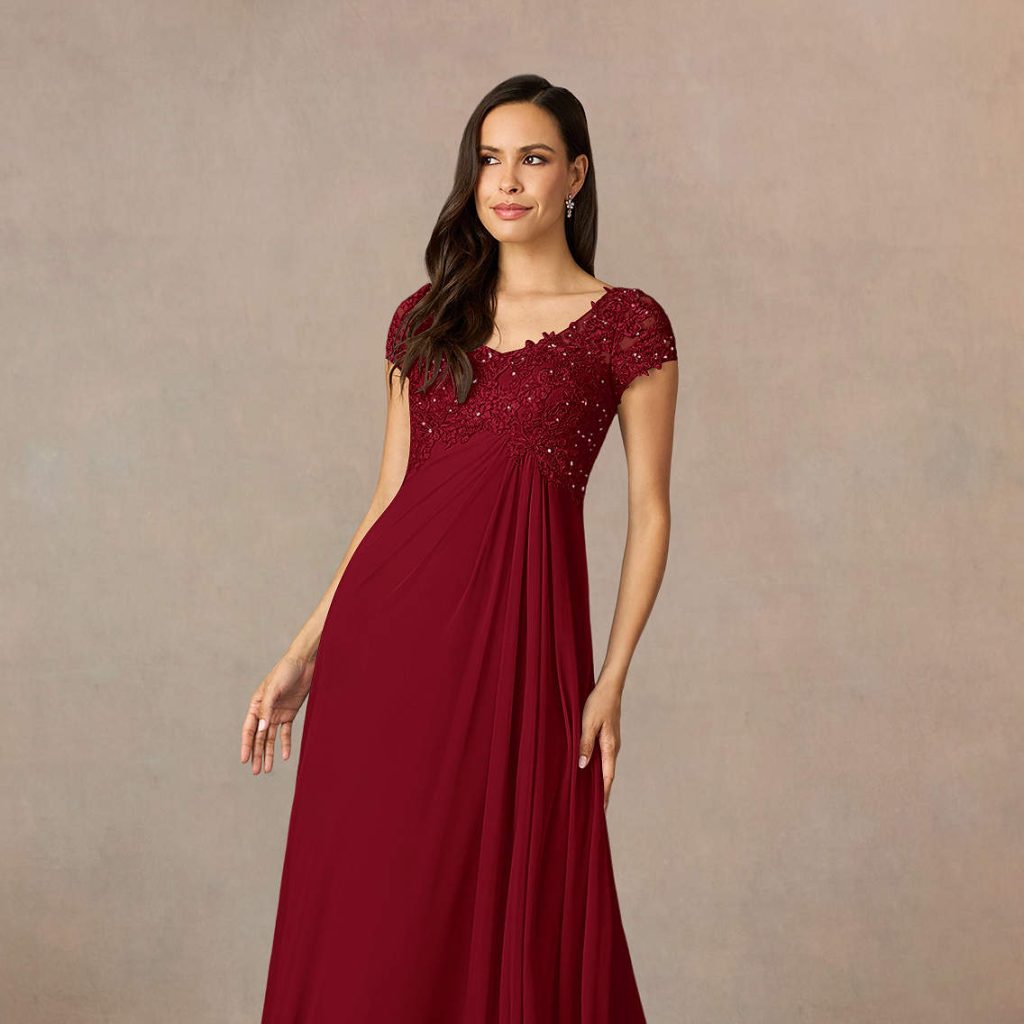 elegant red evening dresses