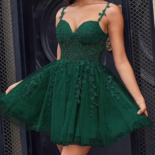 homecoming dresses green